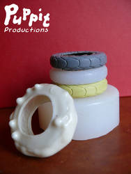 BJD wheelchair WIP: tire mould stack by PuppitProductions