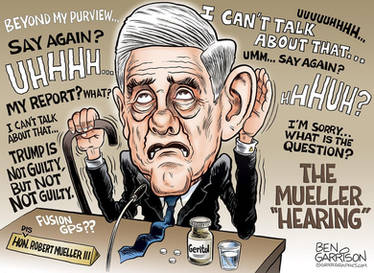 Mueller Hearings Double Cartoons by Ben Garrison