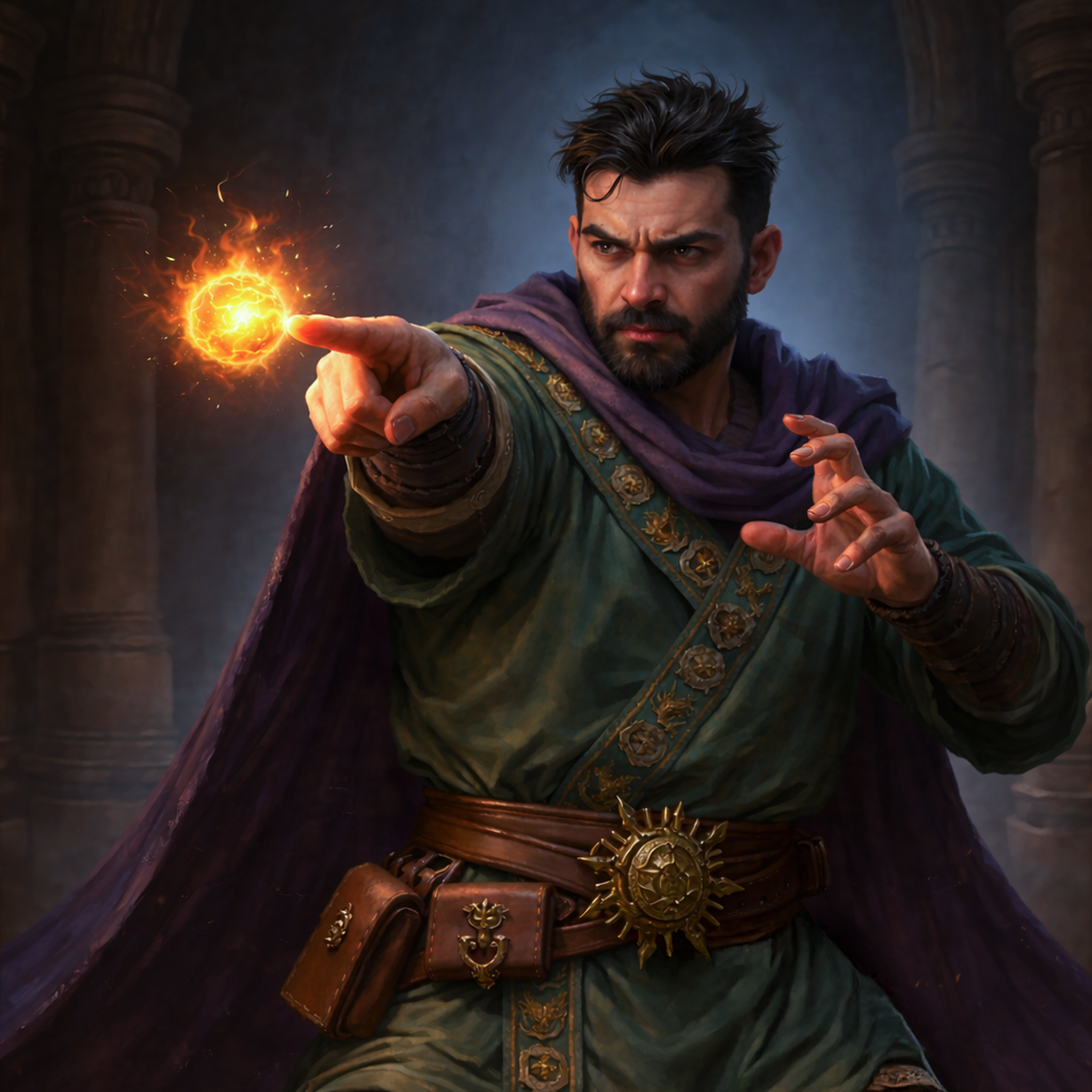 Human Variant Wizard Human Wizard (8) - I Cast Fireball by BigBlueWulf on DeviantArt
