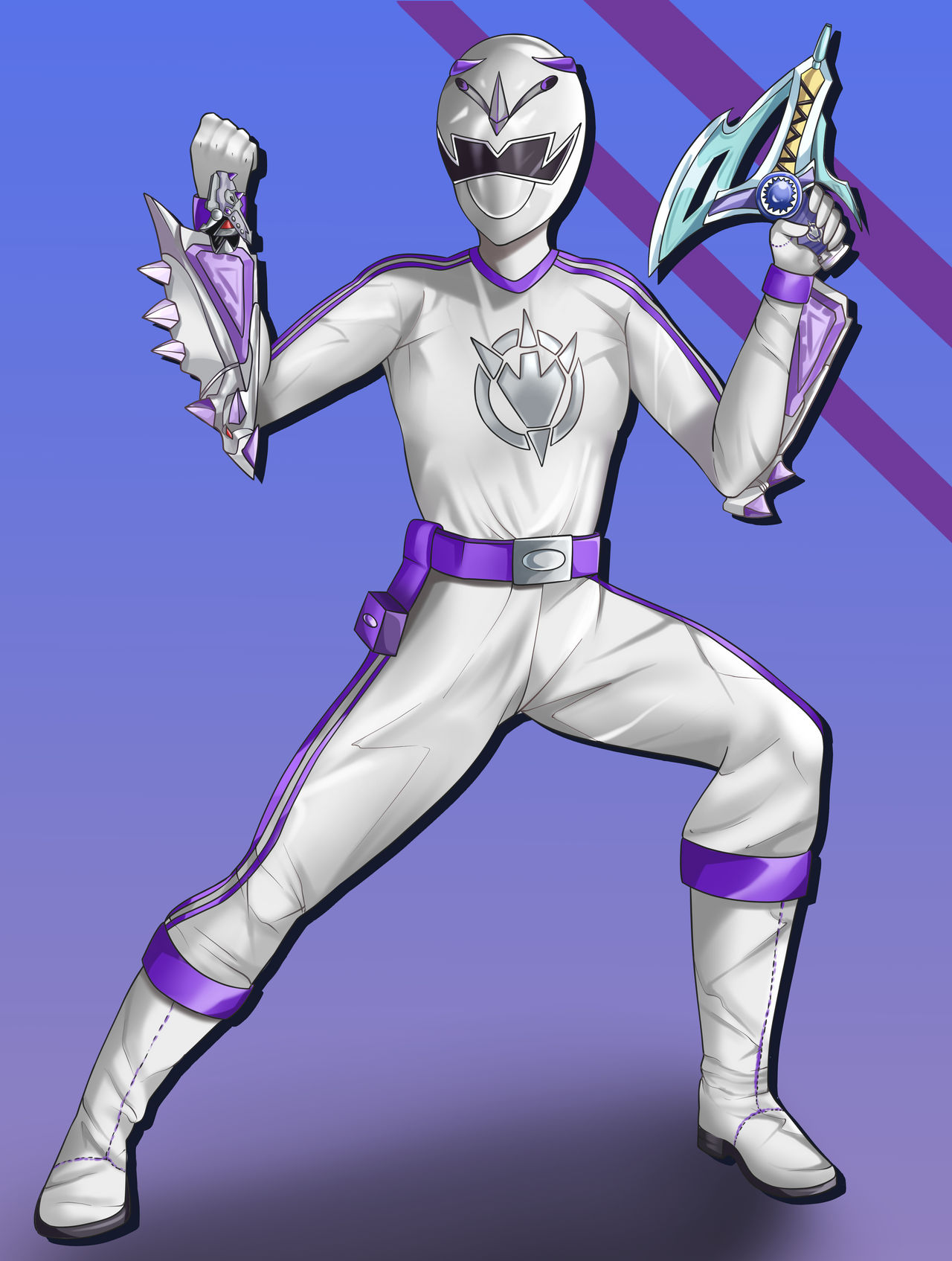 White Paleo Ranger by d2shield on DeviantArt