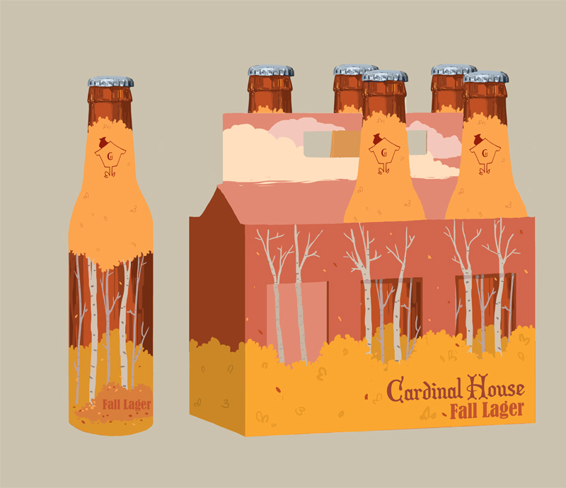 Cardinal House Beer Label: Fall Lager