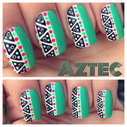 Nail art - Aztec