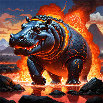 The magma hippo, the Fiery tank