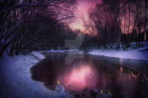 Premium Premade Background -- Winter Candlelight