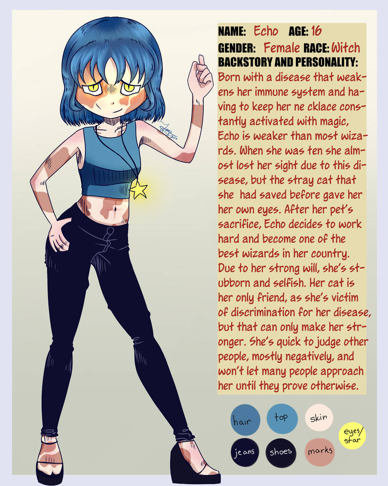 Echo OC Character sheet by HackIgnis on DeviantArt