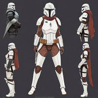 Mandalorian White Armor Study (AI)