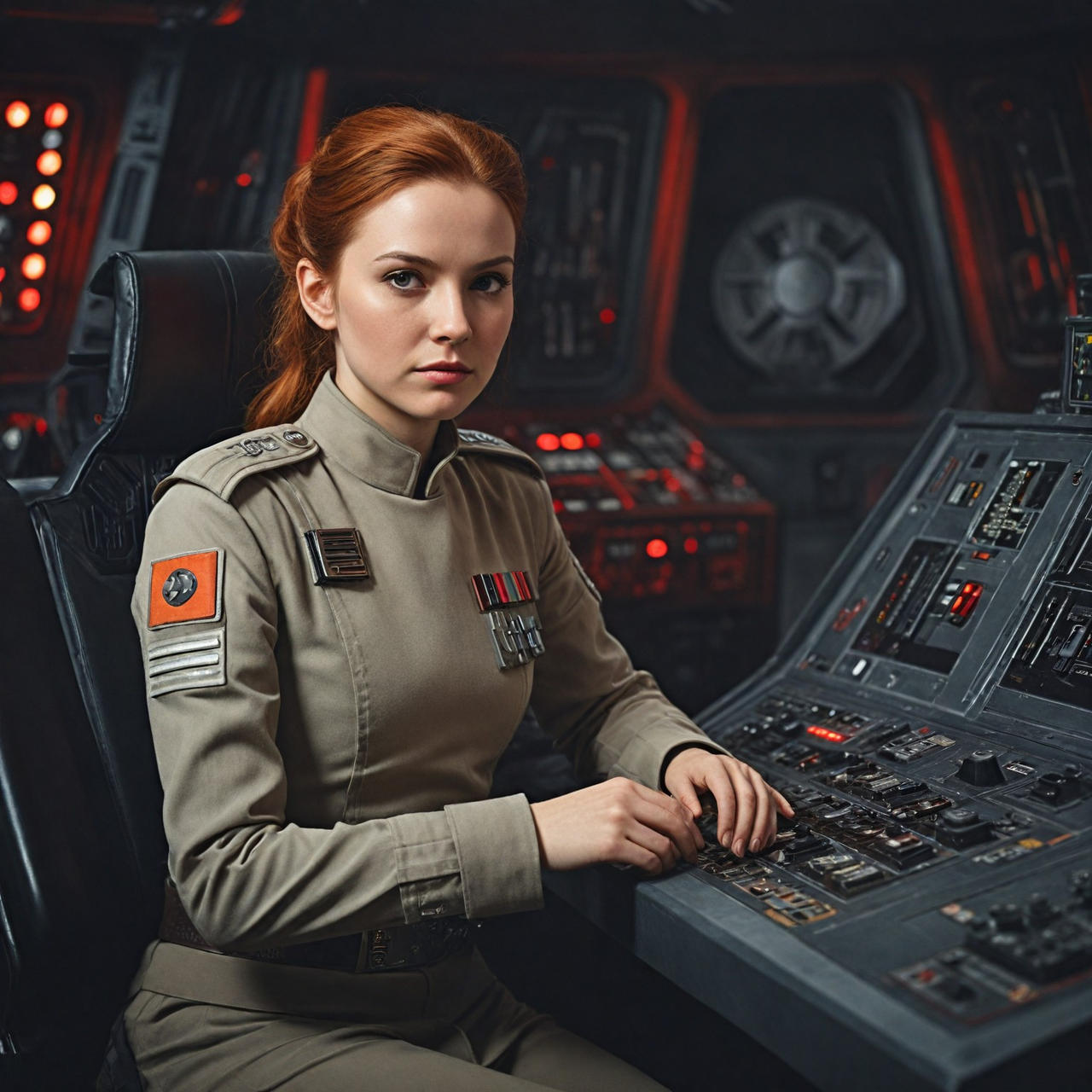 Redhead imperial officer Star Wars Console by TastefulAI on DeviantArt