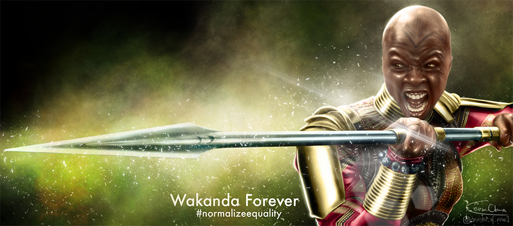 Okoye Wakanda Forever Normalize Equality By Kevinchua79 On Deviantart
