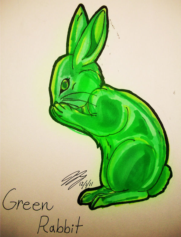 Green Rabbit by TaintedTamer on DeviantArt