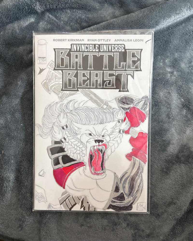 Invincible Battle Beast Comic Cover I Drew By NaughtyCartoonZ On invincible-battle-beast-comic-cover-i-drew-by-naughtycartoonz-on
