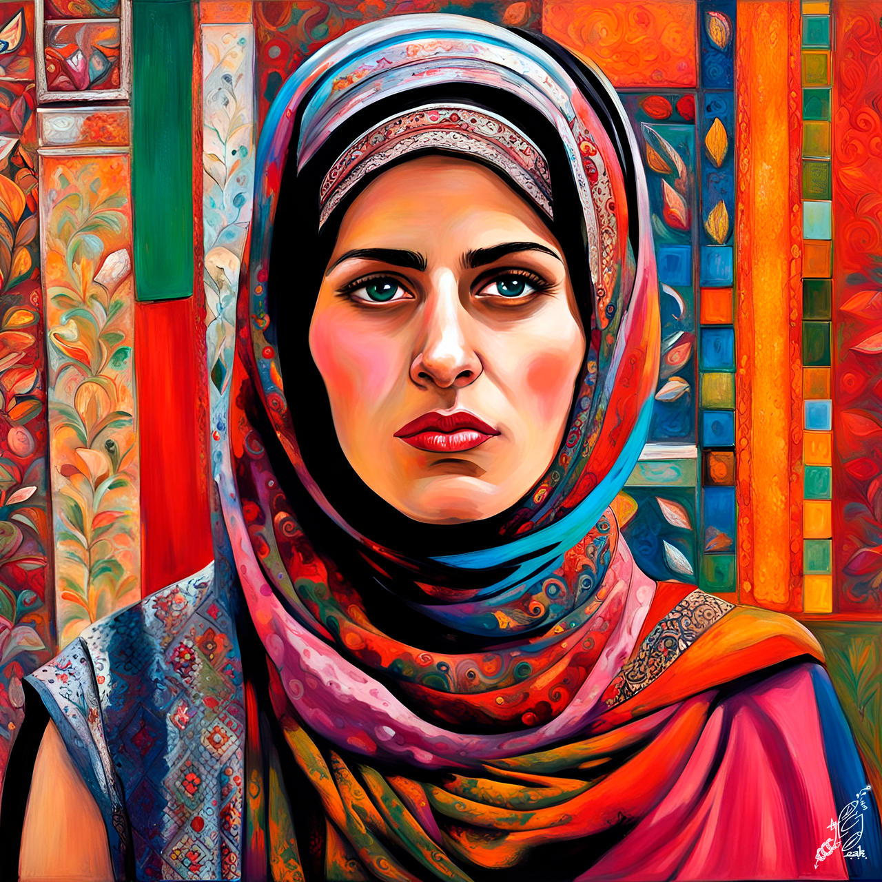 Palestinian woman by ElAbueloKraken on DeviantArt
