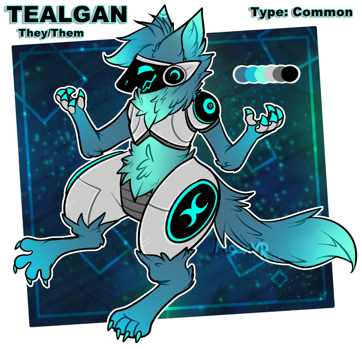Tealgan - Protogen sona - Ref Sheet by AstralGlimmer on DeviantArt