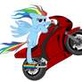 RainbowDash wheelie vector