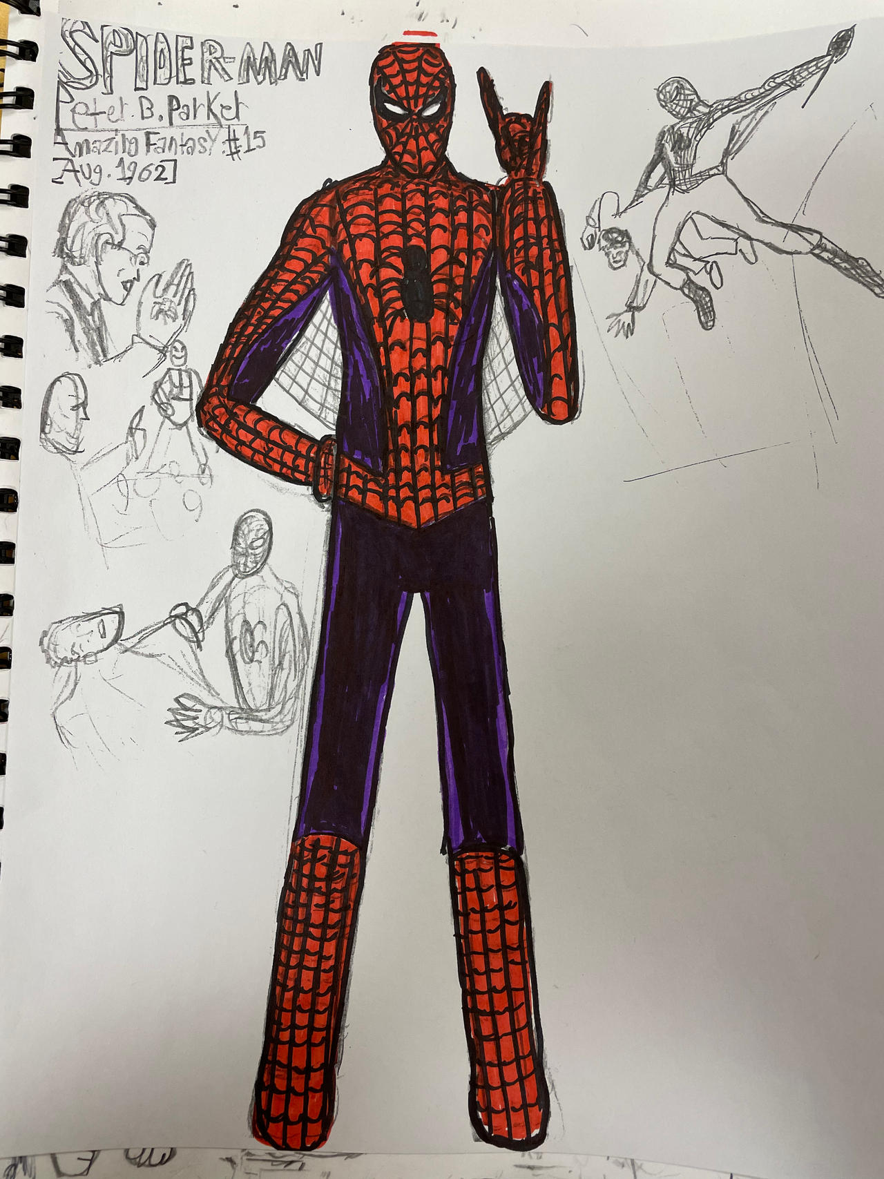 Spider-Man Orange and purple suit by MetroGalaxy on DeviantArt