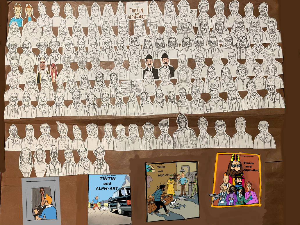 All Tintin characters 23 (sketch version) by MetroGalaxy on DeviantArt