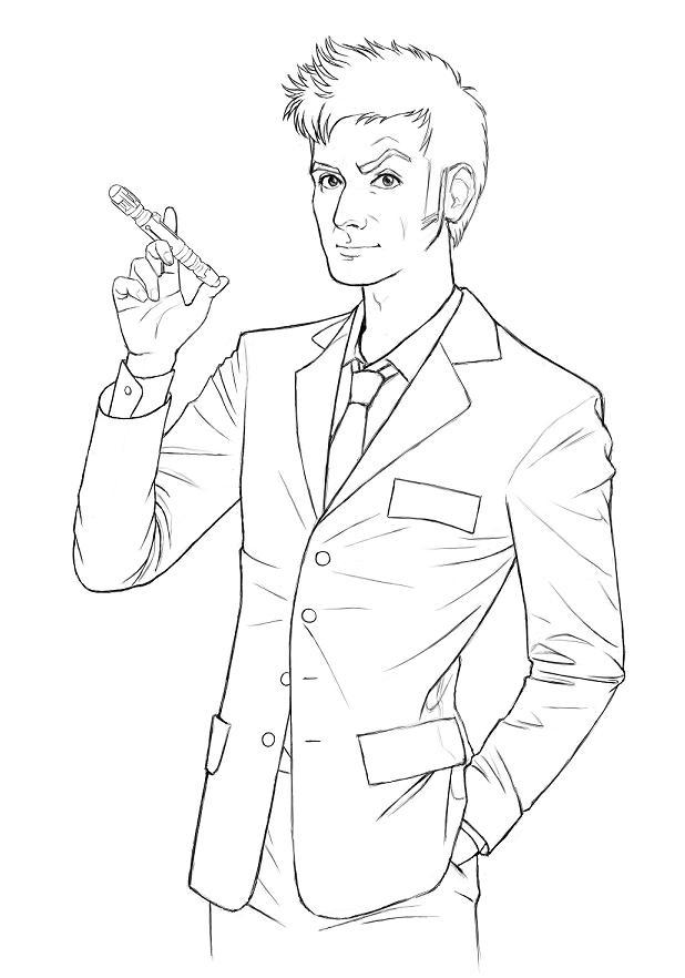 10th Doctor - lineart by ame-natsuno on DeviantArt