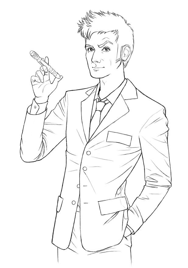 10th Doctor - lineart