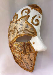 Golden Angel of Music Mask by Dara Trahan by DaraGallery