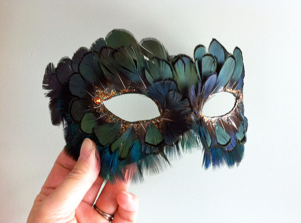 Lady Amherst and Peacock Feather Mask