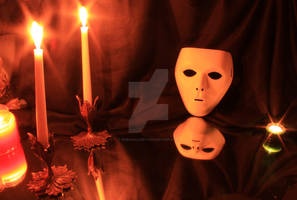 White Mask In Candlelight