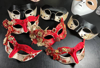 Matching Masquerade Masks Set