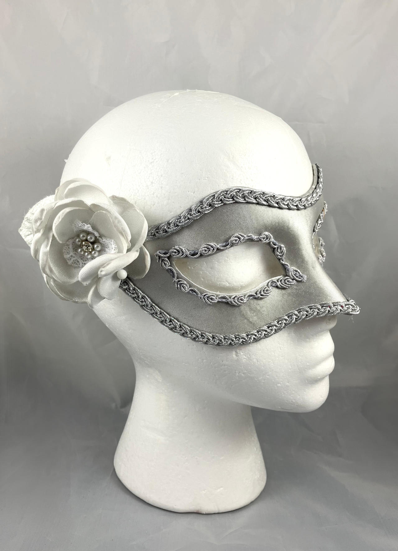 Silver Gray Masquerade Mask by DaraGallery on DeviantArt
