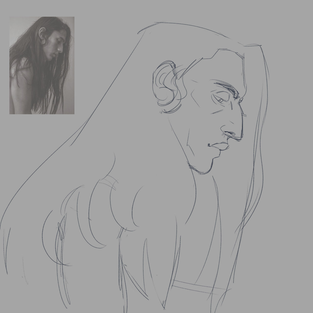 Study portrait by PinkCrystak on DeviantArt