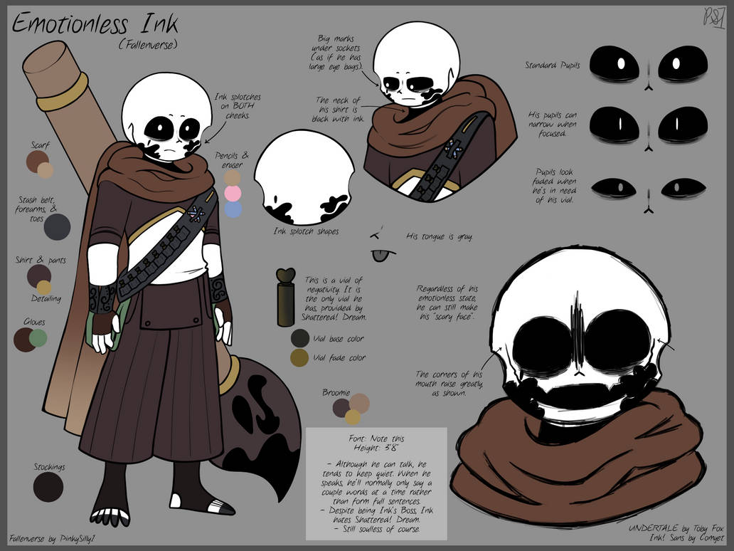 Emotionless Ink Reference Sheet by PinkySilly1 on DeviantArt