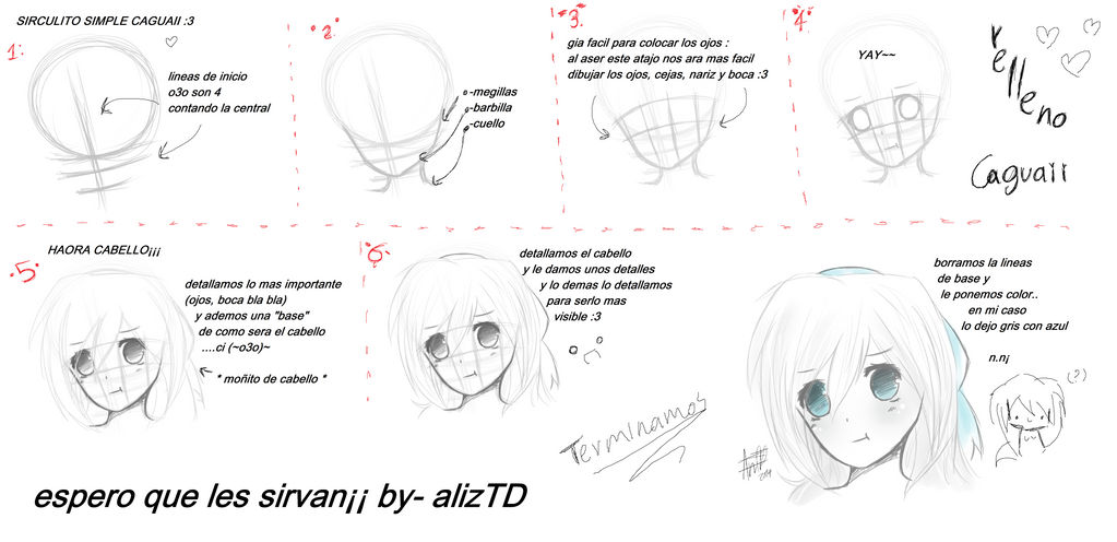 tutorial - como dibujar rostro anime ver. alizTD by alizTD on DeviantArt