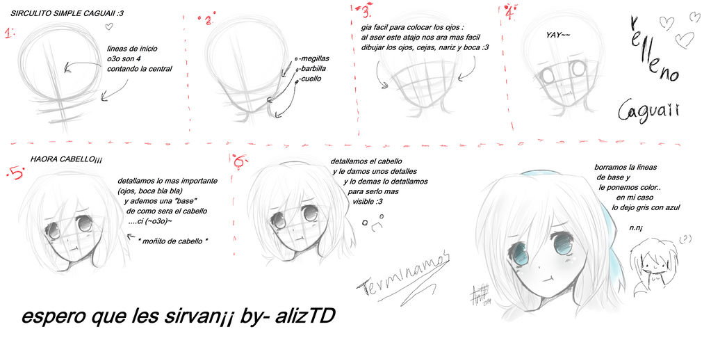 tutorial - como dibujar rostro anime ver. alizTD by alizTD on DeviantArt tutorial - como dibujar rostro anime ver. alizTD by alizTD on DeviantArt