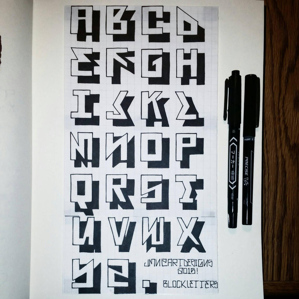 Gangstr Block Letters Gangster Block Letters by ELPINCHERATON on DeviantArt