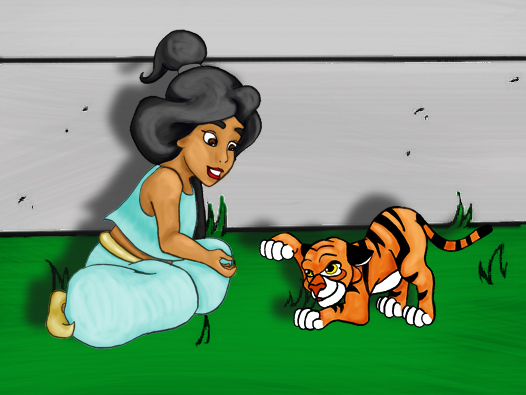 Kid Jasime and Cub Rajah by ficklegoddess