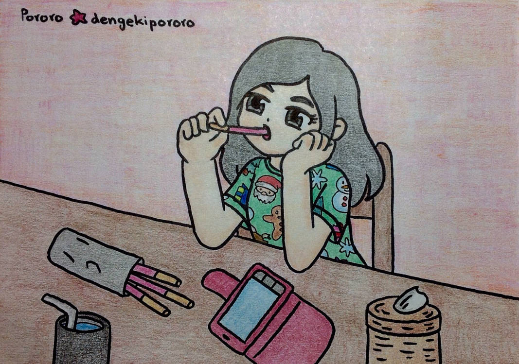 Eating Pocky by dengekipororo on DeviantArt