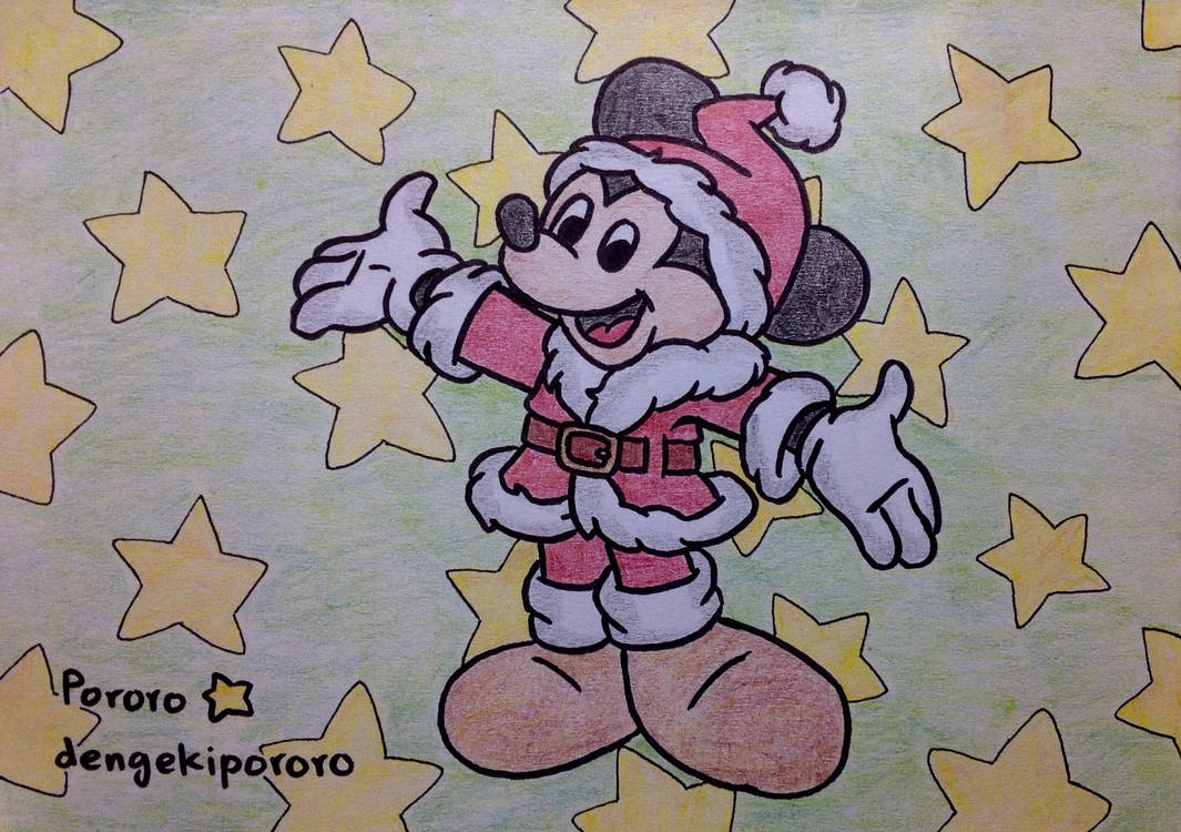 Santa Mickey By Dengekipororo On DeviantArt santa-mickey-by-dengekipororo-on-deviantart