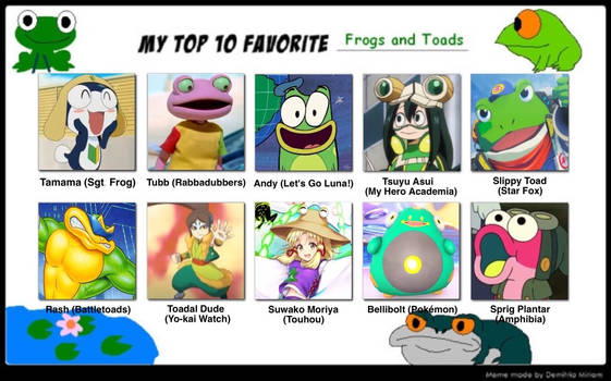 My Top 10 Favorite Frogs and Toads