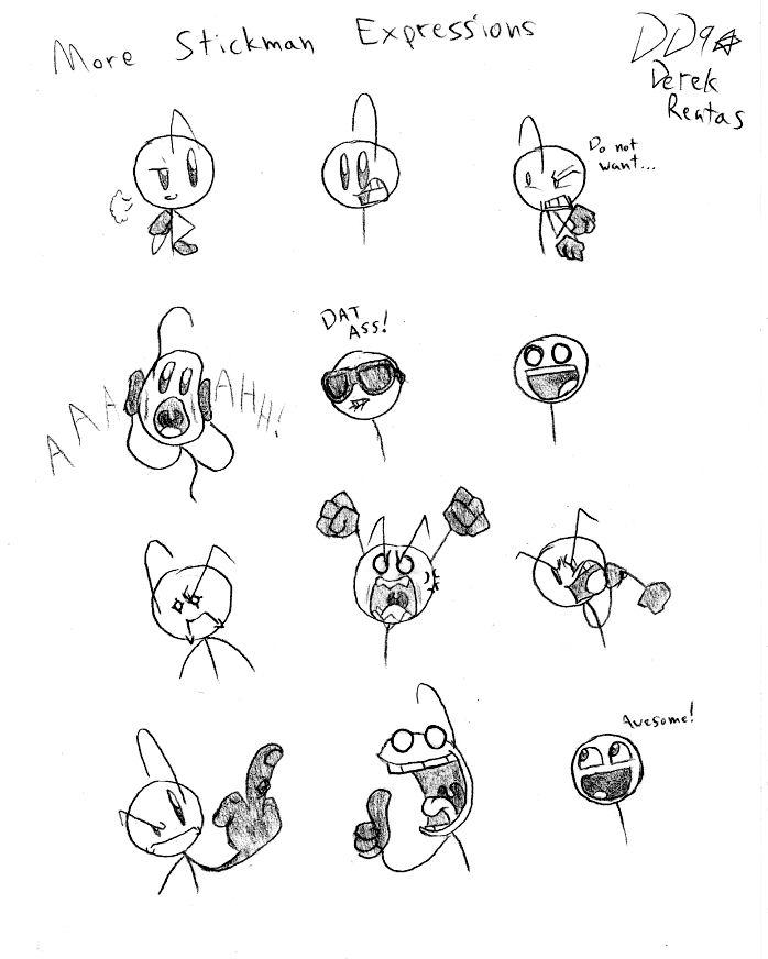 Refrain Stickman Example Mr.Stickman Expressions 2 by DinyDino9 on DeviantArt