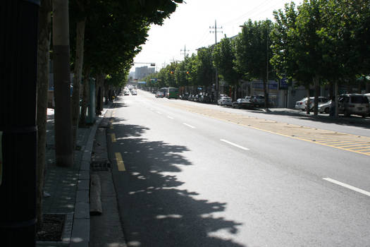 Unusually Empty Seoul Road