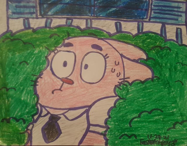 Richard Watterson Deviantart Richard Watterson Backs into the Bushes by KitsuneArtist6543 on DeviantArt