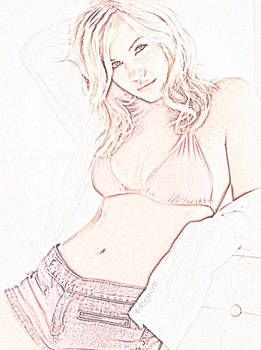 Elisha Cuthbert jeans pencil