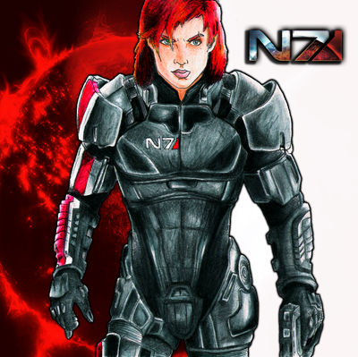 Commander Shepard Drawing by suicidebyinsecticide on DeviantArt