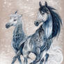 Snow horses