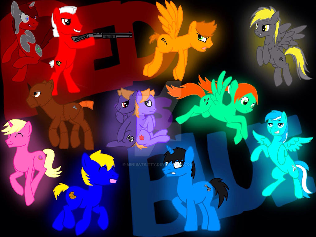 Mlp Red Rage Red vs Blue mlp style by MiniBatKitty on DeviantArt