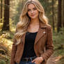 Blond Woman On Forest