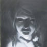 Self-portrait in charcoal