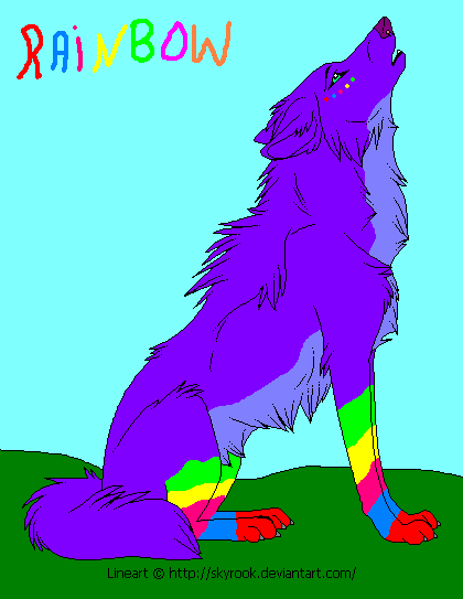 Wolf OC Rainbow