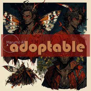 [OPEN] | 1$ Adoptable | Moth Guy 003 | AI