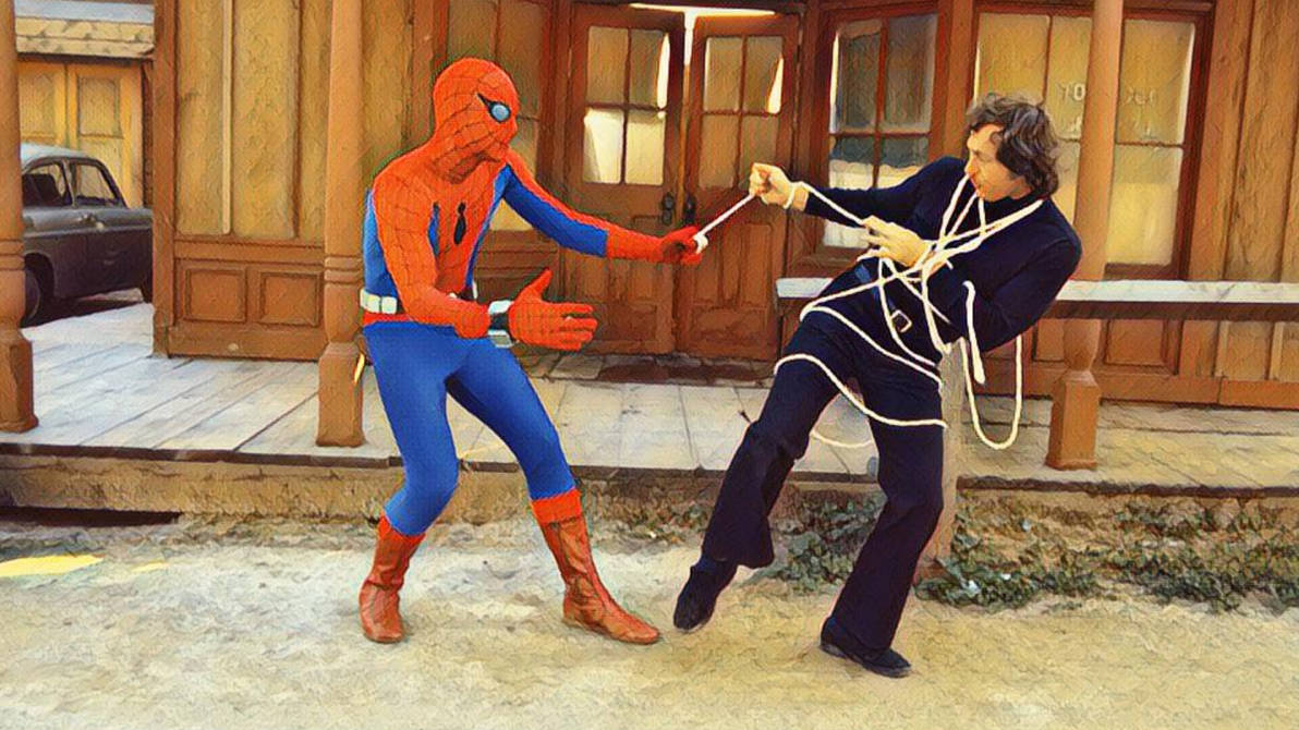 Супермен против человека паука пародия. Удивительный человек-паук 1977. Человек паук 1977. Человек паук 1978. Самый первый человек паук 1977.