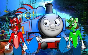 Thomas, Mer-Dog Mario and Mer-Dog Luigi