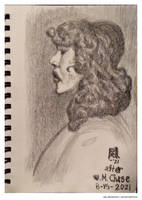 W. M. Chase portrait study sketch