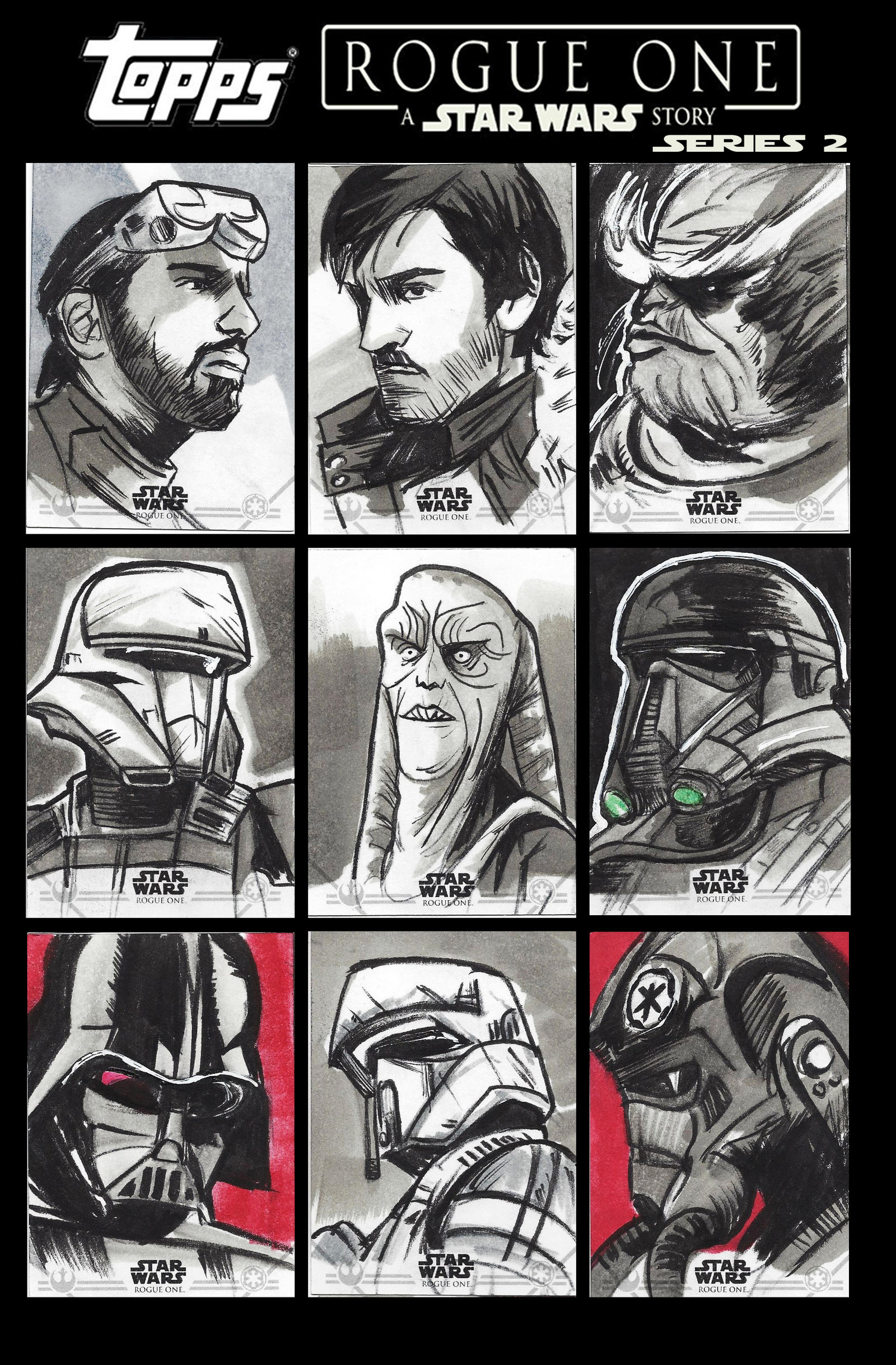 Star Wars Rogue One Series 2 Sketch Cards